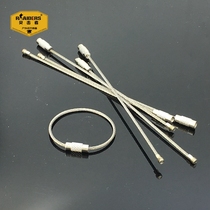 Small wire rope keychain keychain ring Backpack anti-theft buckle Quick hanging buckle EDC tool fluorescent stick hanging buckle Tail rope