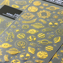 Bronzing Snowflake Star Sticker Starry Sky Twelve Constellations Creative Hand Account Material Bronzing Sticker 8 Selections