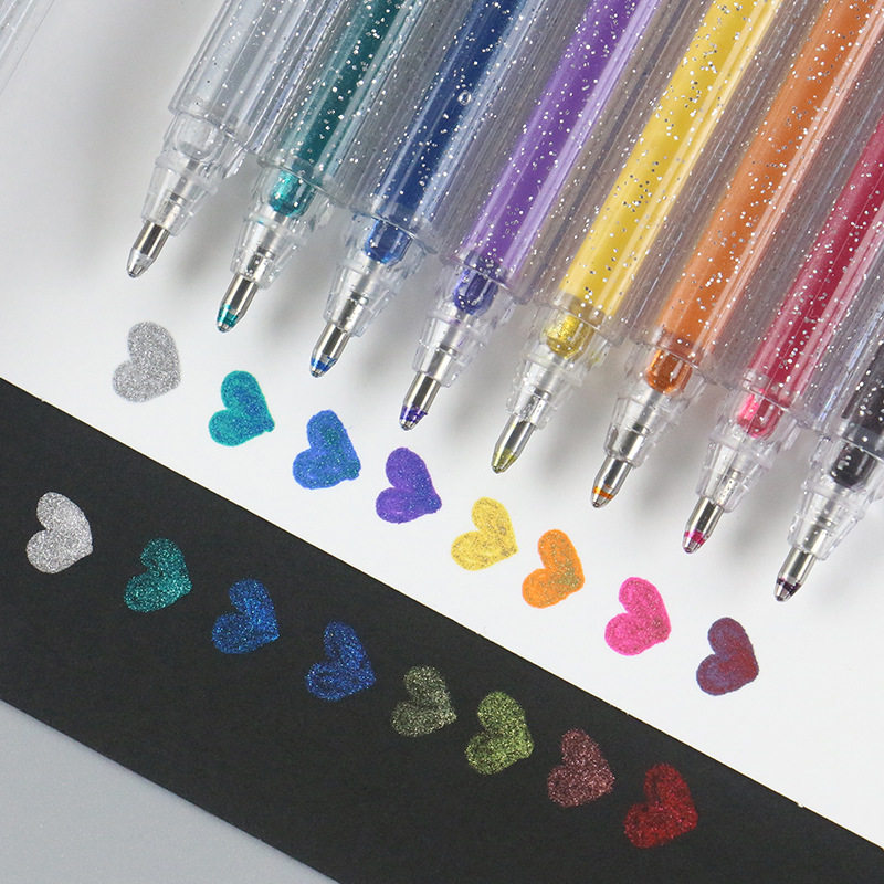 8 color flash pen shows beautiful student candy color chalk pen 1 0 color high pen