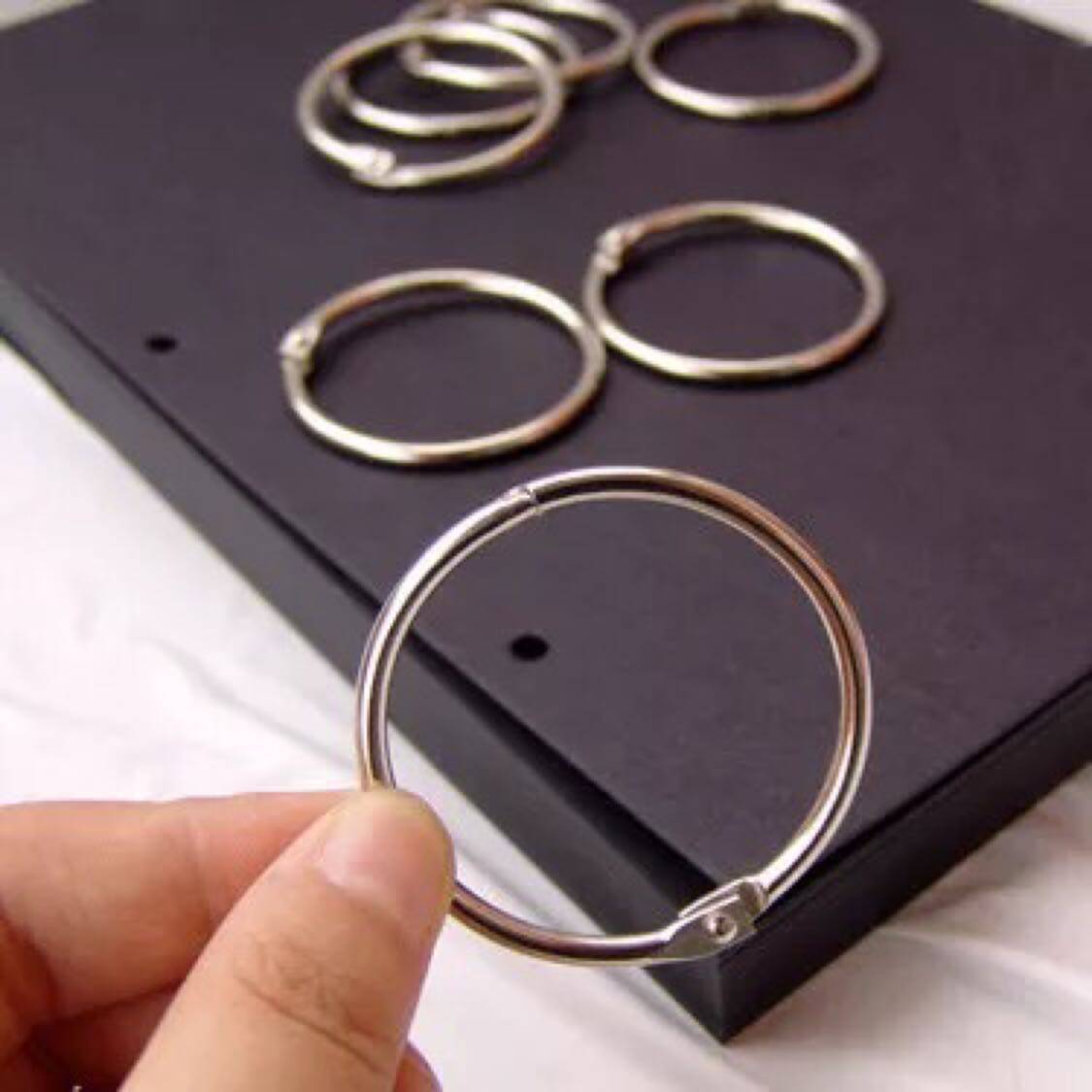 Iron ring binding ring loose-leaf book coil this photo album silver opening ring large, medium and small living ring key chain