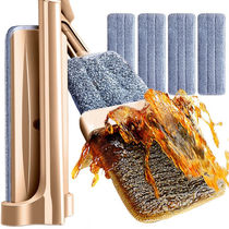 Hand-free hand-washing mop home drag clean dry and wet absorbent mop large wooden board lazy mop artifact