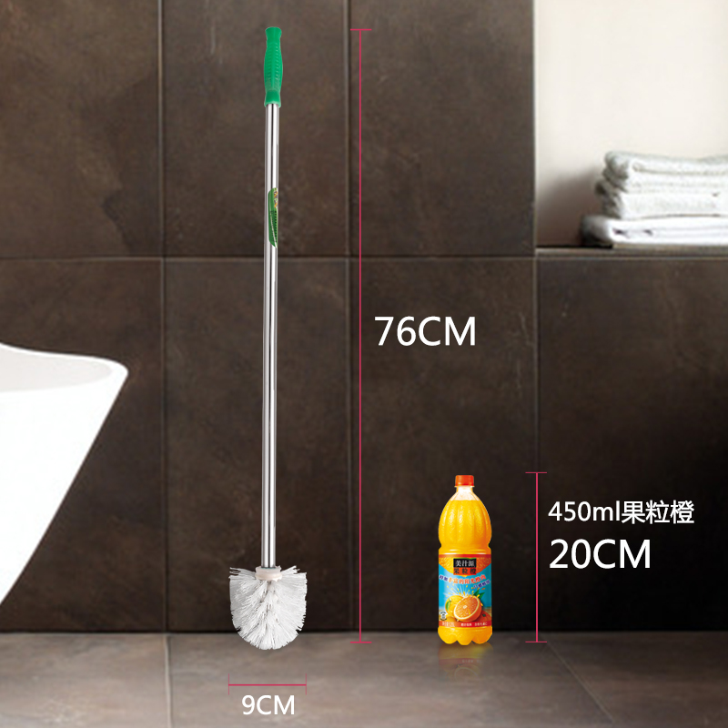 Extra long stainless steel creative extension rod wash toilet squat pit toilet brush cleaning toilet long handle fish tank brush