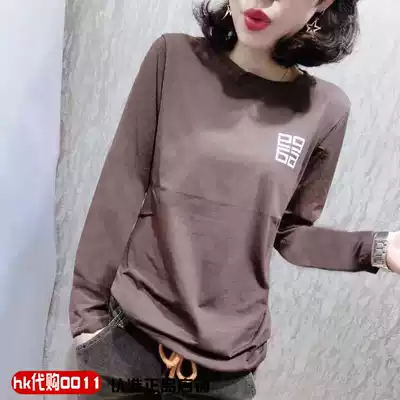 Hong Kong trendy brand fashion thin bottoming shirt women's long-sleeved cotton T-shirt 2021 spring new women's all-match top