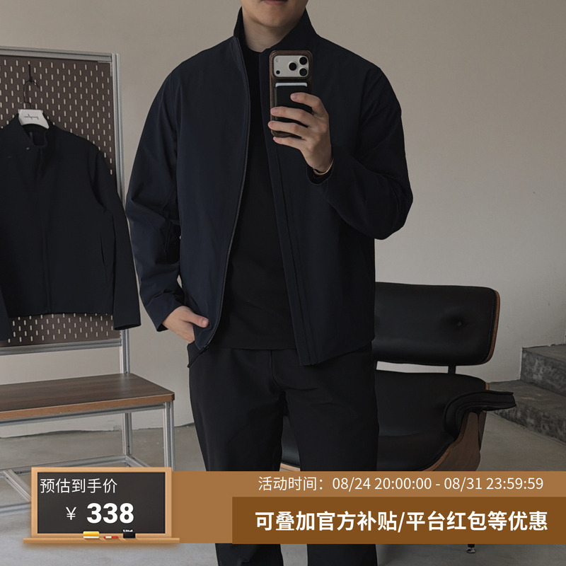 G Brother Studio Isg Spring and Autumn Men's Business Stand Collar Laminated Softshell Jacket Outdoor Windbreaker Jacket G Brother Studio Isg Spring and Autumn Men's Business Stand Collar Laminated Softshell Jacket Outdoor Windbreaker Jacket