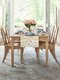 American retro solid wood dining table and chair combination rectangular wood color household dining table French high-end retractable dining table