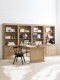 American country retro bookcase French small apartment simple wall combination large bookcase storage cabinet living room display cabinet