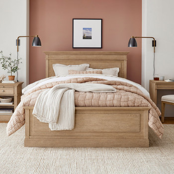 Export Export Trade American Country-Style Vintage Distressed Solid Wood Double Bed French-Style Large and Small Bedroom Princess Bed Wedding Bed