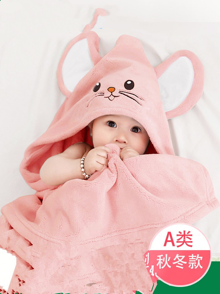 Whole cotton era newborn baby bathroom towel bathrobe cloak cloak for soft children absorbing cotton hood