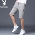 Quần short Playboy nam quần ống rộng phiên bản Hàn Quốc của quần trẻ trung màu sắc rắn hè xu hướng quần năm - Quần short quần áo thể thao Quần short