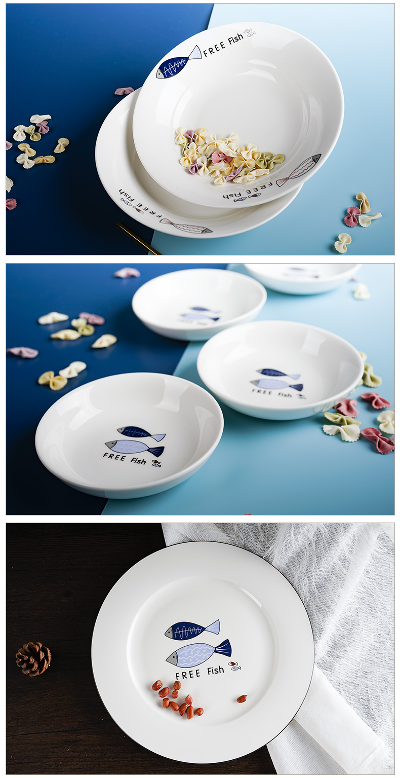 Job, lovely creative move dishes 5.5 inch ceramic Korean cartoon children cutlery set household bowls