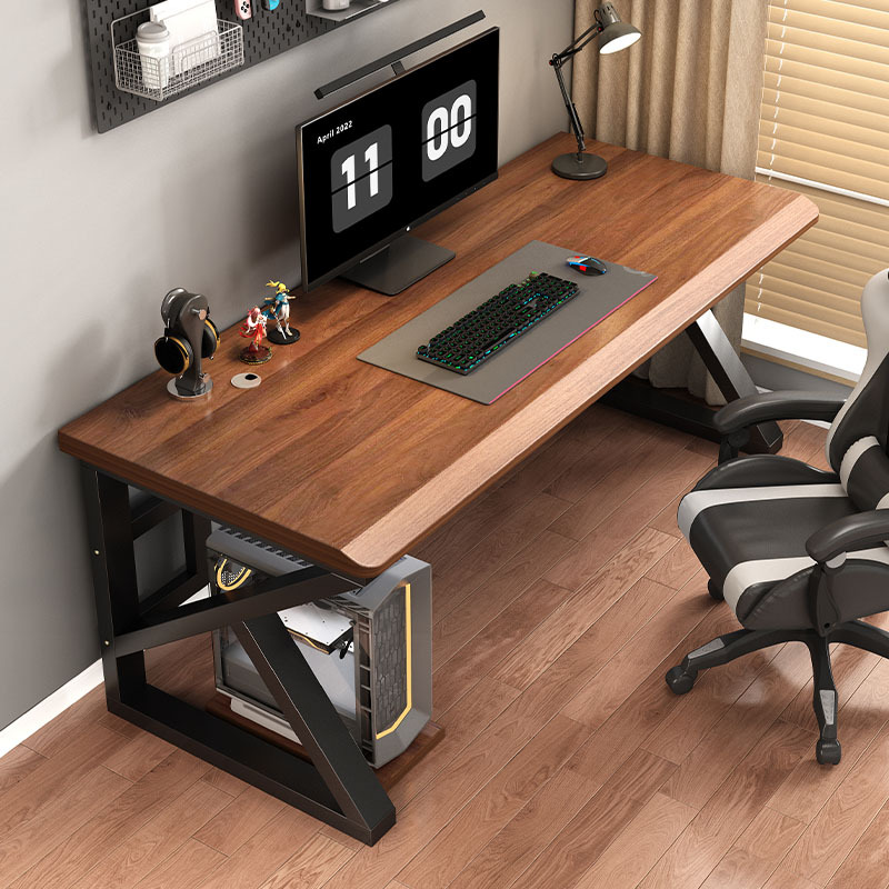Solid Wood Thickened Computer Desk with Beveled Edges, Gaming Desk, Desktop Gaming Table, Workbench, Bedroom Desk, Simple Office Desk Solid Wood Thickened Computer Desk with Beveled Edges, Gaming Desk, Desktop Gaming Table, Workbench, Bedroom Desk, Simple Office Desk