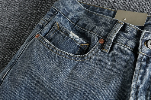 Классические синие джинсы, штаны, свободный прямой крой