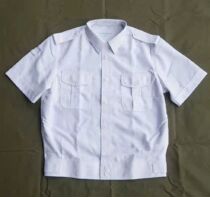 Old military white jacket shirt short sleeve Ketchup White Shirt Veteran White Shrink shirt