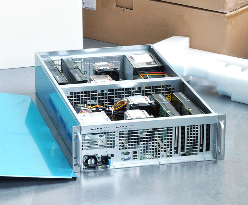 Dual node server supports 4 GPU graphics cards 4 E5 2695V2 1T memory remote management