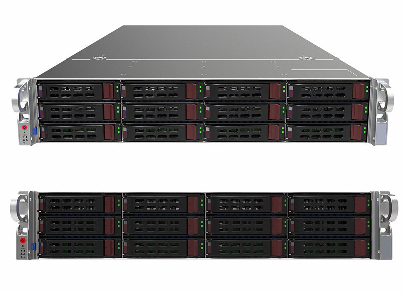 Original Fitted Ultramicro Quality 2U 12 Pan 3 5 Inch Hot Plug Server Host Shell (with 700W redundant power supply)