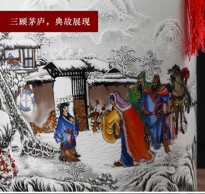 Caddy fixings ceramic seal pot store receives a large blue and white porcelain tea pot of pu 'er tea cake tin boxes