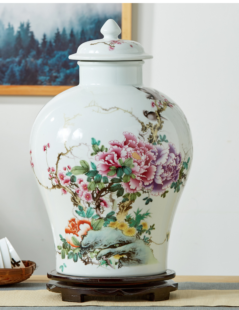 Jingdezhen ceramic jars jar mercifully wine bottle soil decorate household it sealed the flagon of wine