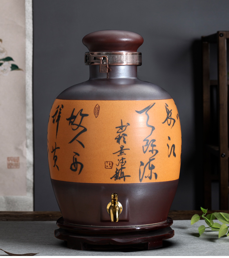 Jingdezhen ceramic jars home wine jar sealing 10 jins 20 jins 50 kg hip altar wine bottle of liquor