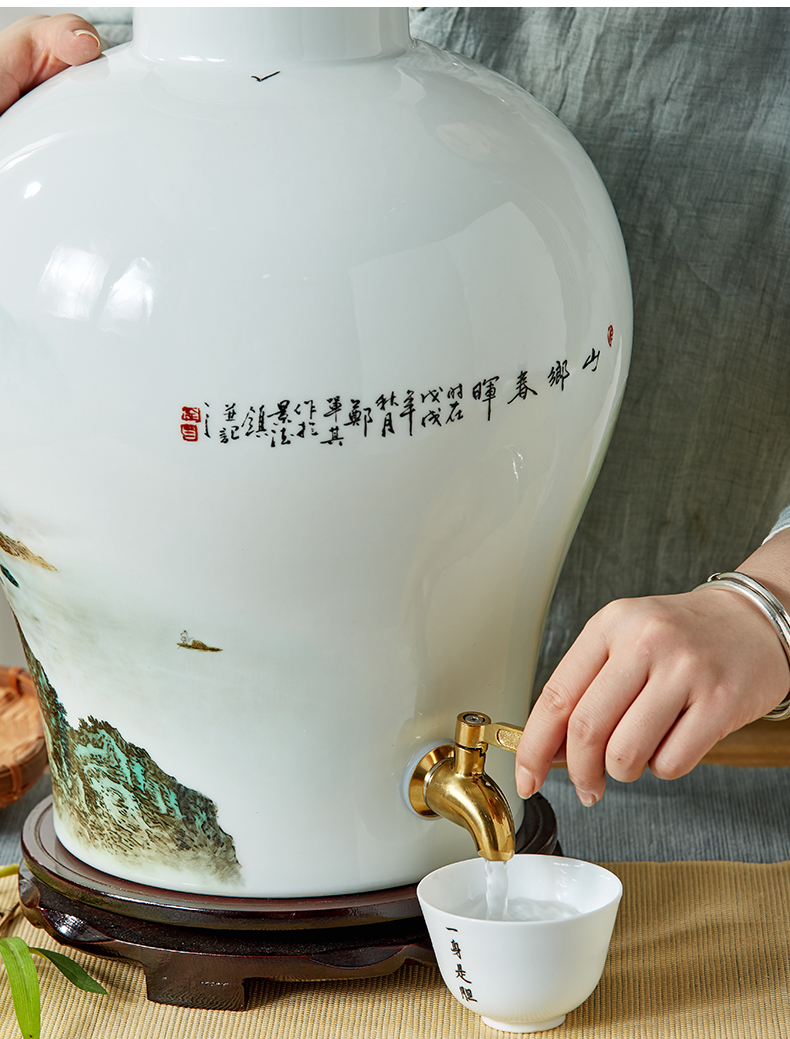 It home furnishing articles bottle seal jingdezhen ceramics hip hoard tap water expressions using mercifully wine dedicated wine jars