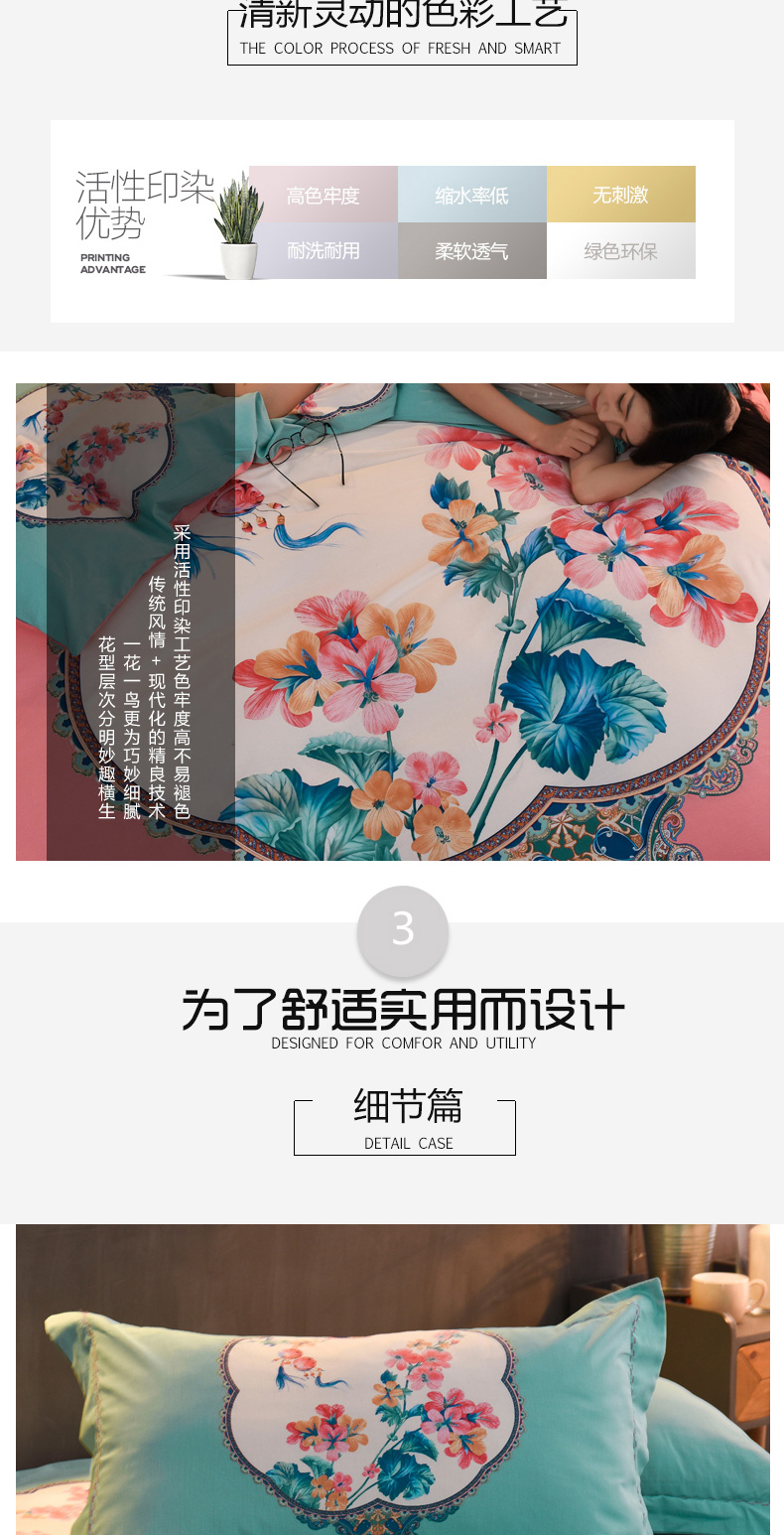 Bông denim bông Kit 1.5 / 1.8m2.0 mét đôi giường đơn chăn giường Li nhà dệt - Bộ đồ giường bốn mảnh bộ chăn ga gối đẹp