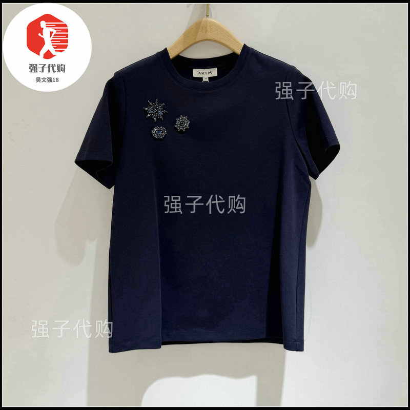 Artis Yadi's Women's Clothing Counter Genuine Product 2026 Spring and Summer Round Neck Short-Sleeved T-Shirt Ar6016507-111 1198