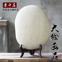 Boutique large painting stone Natural Yangtze River pebbles Hand-painted stone Fengshui town house decoration Carving stone