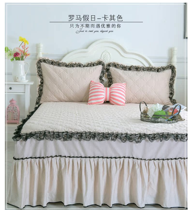 Khéo léo bông mền độn giường váy 1,5m1,8 đôi 2 m bông nệm bọc ren - Váy Petti drap giường có viền