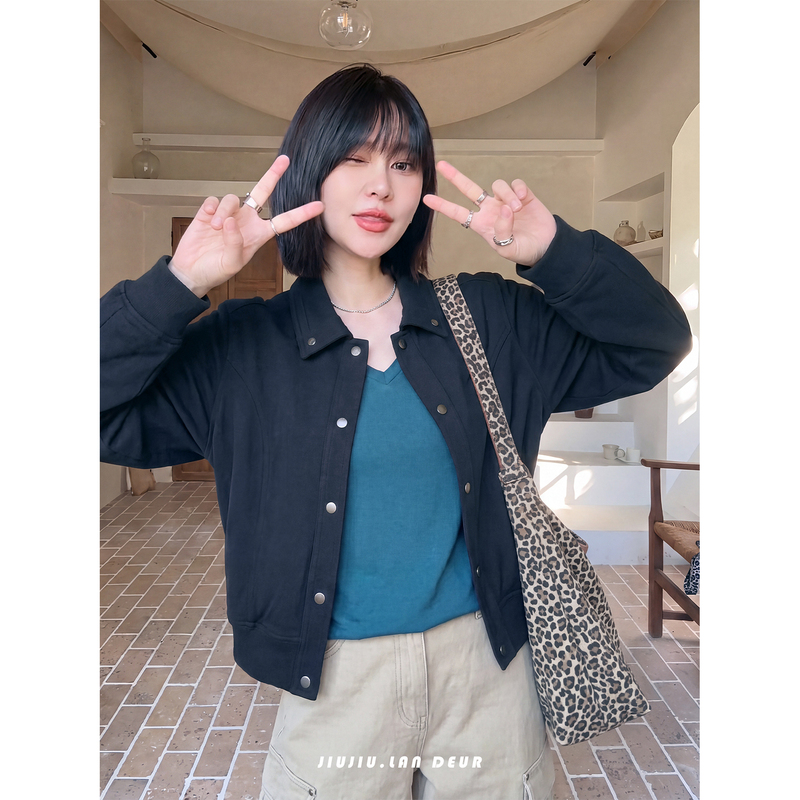 Lan Deur【Tangjian Style】Vintage Stand Collar Elegant Design Versatile Slimming Jacket Top for Women Lan Deur【Tangjian Style】Vintage Stand Collar Elegant Design Versatile Slimming Jacket Top for Women