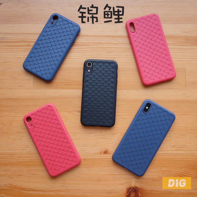 Koi color soft rubber protective case Ultra-thin all-inclusive mobile phone protective case iPhoneXS Max 7 8Plus 6 6S