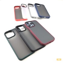 Small color fat all-inclusive anti-drop shock absorption color matte frosted Protective case iPhone13ProMax metal button