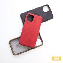 Grid) all-inclusive Ultrasuede material phone case iPhone11Pro Max hair hair non-slip