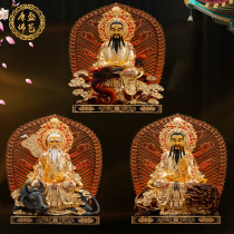 Pure copper belt riding three Qing Dao ancestors statue Taishang Laojun Buddha Statue Taoist Bronze statue Gilt Yuan Shi Moral Lingbao Tianzun