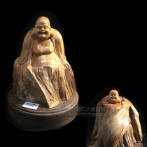 Maitreya Buddha statue cliff root carving gift crafts wood carving carving home living room big belly Buddha laughing Buddha ornaments