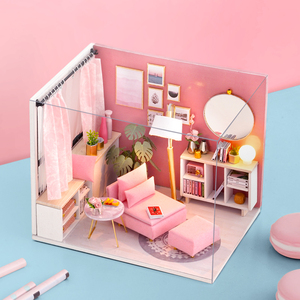 小房子模型diy小屋手工创意制作客厅一角玩具屋女生别墅成人拼装