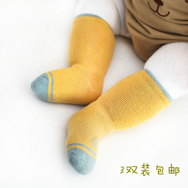 Baby Socks Spring Autumn Winter Thicken Warm High Cylinders Socks Freshmen Children Pure Cotton Socks Songstockings Baby Midtubes Socks