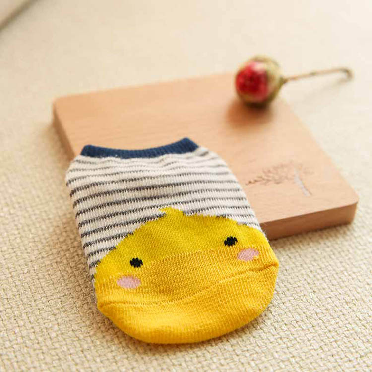Vớ trẻ sơ sinh cotton ngắn miệng nông miệng vớ thuyền mùa xuân và mùa hè mỏng phần chống trượt vớ 0-1-3 tuổi vớ dày thu đông cho bé