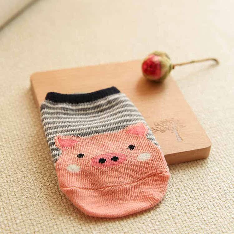 Vớ trẻ sơ sinh cotton ngắn miệng nông miệng vớ thuyền mùa xuân và mùa hè mỏng phần chống trượt vớ 0-1-3 tuổi vớ dày thu đông cho bé