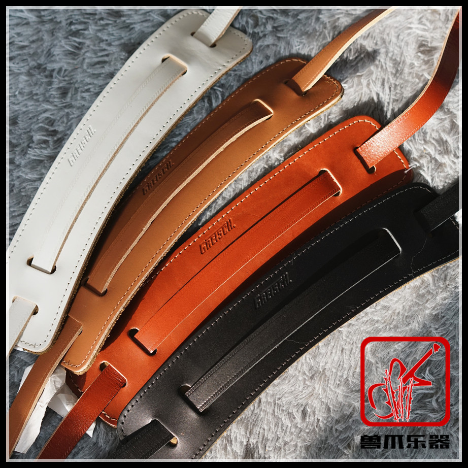 (Beast Claw Musical Instrument) Gretsch Genuine Leather Cowhide Guitar Bass Retro Strap Accessories Made in Canada