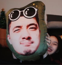 Ins pillow custom photo DIY special-shaped cute real-life big head pillow gift pet doll free cutout