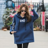 Демисезонная длинная шерстяная толстовка с капюшоном для отдыха, большой размер, 2020, средней длины, увеличенная толщина, свободный крой