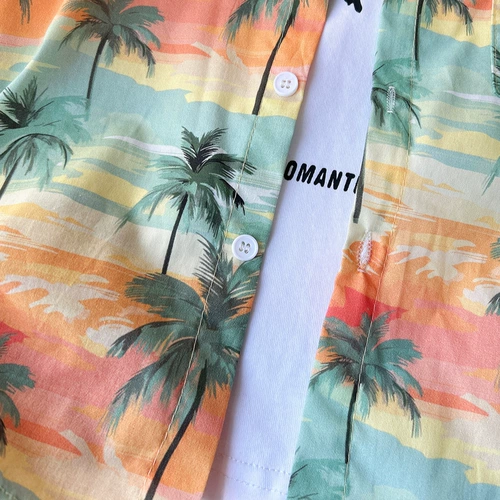 Летняя детская тонкая летняя одежда, рубашка, детская одежда