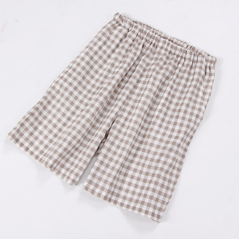 Mùa hè quần short nam cotton gạc đôi của nam giới năm điểm bãi biển quần Nhật Bản thường nửa quần quần nhà quần pajama