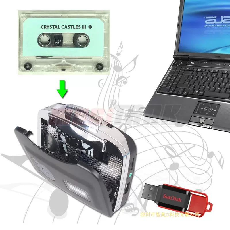Độ trung thực cao Bộ chuyển đổi tín hiệu băng USB Băng sang máy nghe băng cassette MP3 Âm thanh nổi Walkman Đĩa U - Máy nghe nhạc mp3