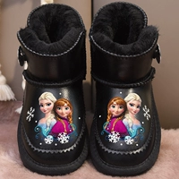 Черный, со снежинками