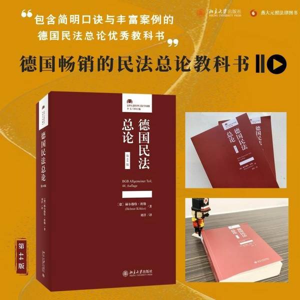 Authentic Books | German Civil Law General Theory Reference Book for Civil Law Study and Exam Preparation, Includes Rich Case Studies and Classic Cases from the German Federal Court, Legal Professionals' Advanced Translation Series [Germany] Helmut Kohler (Helmu)