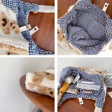 Сумка через плечо, бархатный жилет, с медвежатами, плюшевая