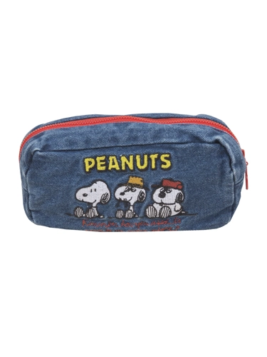 Snoopy, nuby, джинсовый пенал, вместительные и большые канцтовары для школьников, официальный продукт