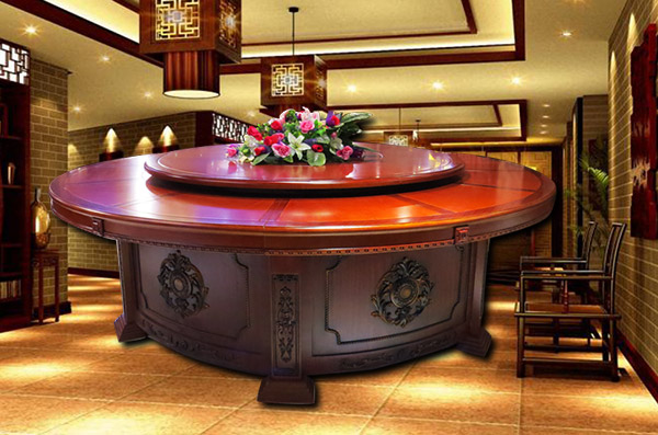Nội thất khách sạn cao cấp khách sạn điện xoay bàn xoay tự động xoay bàn tiệc bàn ghế kết hợp câu lạc bộ 18 người - Nội thất khách sạn