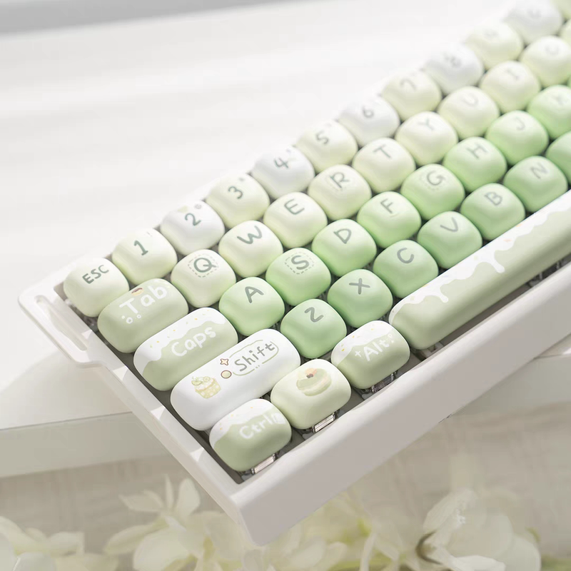 Gmk68 Mechanical Keyboard Rgb Three-Mode Customizable Keyboard for Girls, Cute Moa Keycaps, Silent Mahjong Sound Gmk68 Mechanical Keyboard Rgb Three-Mode Customizable Keyboard for Girls, Cute Moa Keycaps, Silent Mahjong Sound