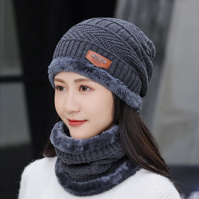 冬季保暖防风帽子+围脖2件套